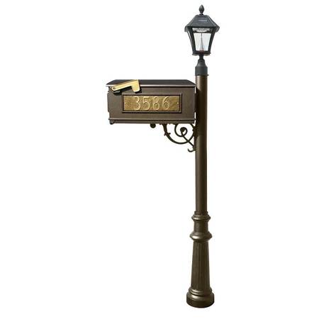 QUALARC Mailbox w/Bayview Solar Lamp LMC-800-SL-BZ